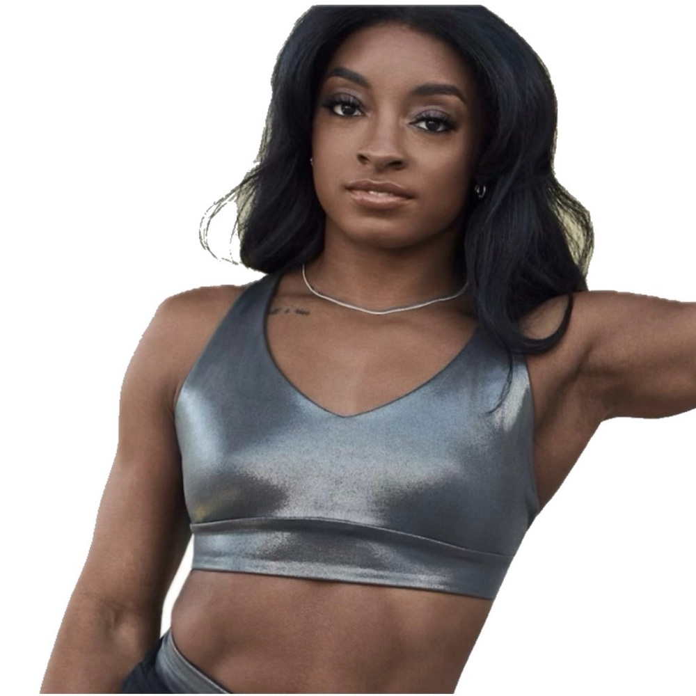 Athleta Solace Bra A-C, Grey Shine, Size: XL, EUC, yoga, pilates, low impact